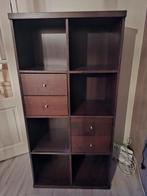 IKEA Vakkenkast Walnoot met 4 Lades - Goede Staat, Ophalen, Met plank(en), 50 tot 100 cm, Zo goed als nieuw