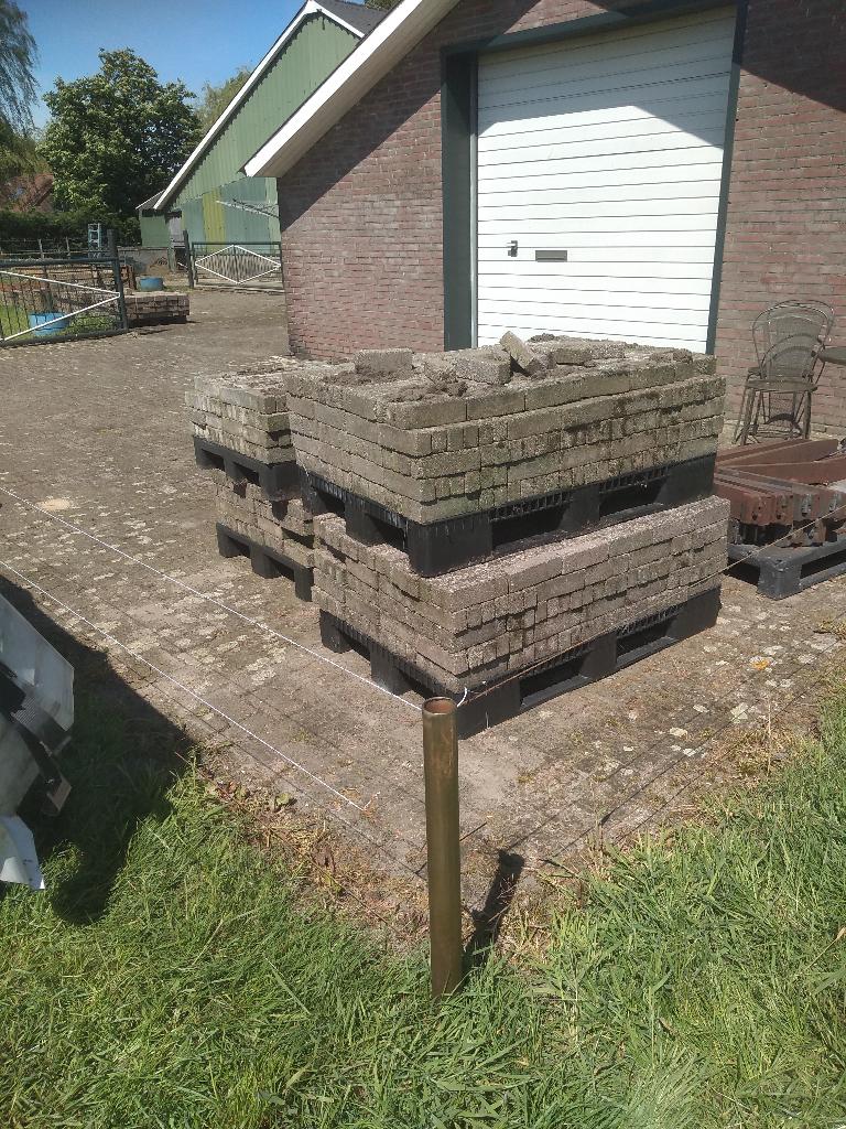 bestrating klinkers waaltjes 5 x 20 cm, Ophalen, Gebruikt, Klinkers, 10 m² of meer