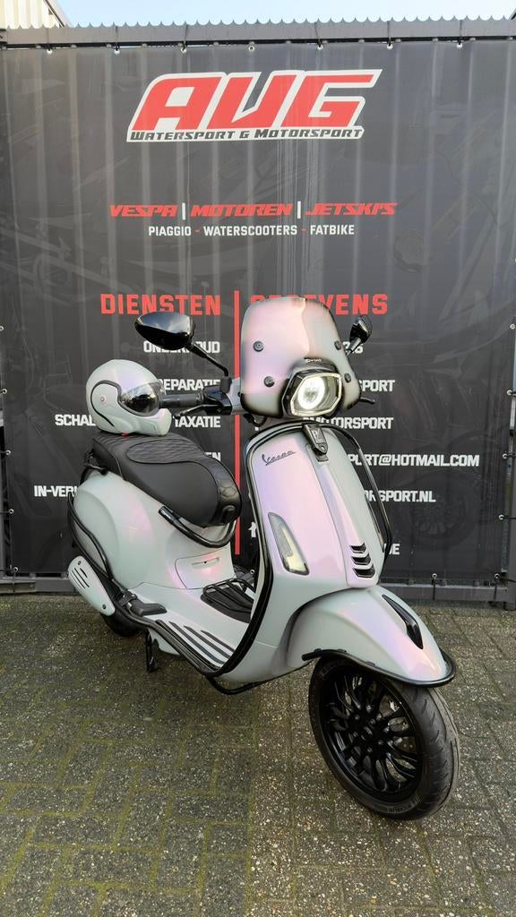 CUSTOM Vespa Sprint Nardo Violet 4-takt kickstart brom 45km, Overige modellen, Maximaal 45 km/u, Ophalen of Verzenden, Zo goed als nieuw