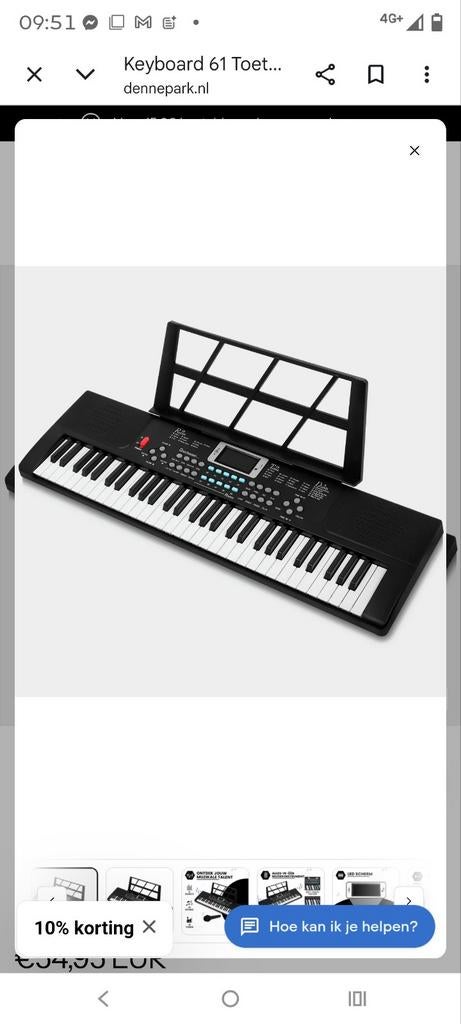 Keyboard 61 toetsen, Muziek en Instrumenten, Keyboards, Ophalen of Verzenden