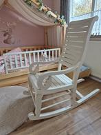 Houten schommelstoel, Ophalen, Gebruikt, Wit, Eén