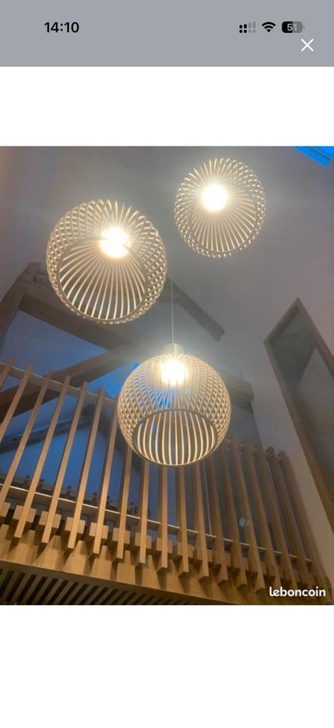 1x Secto Octo 4240 hanglampen van Secto Design, Ophalen, Zo goed als nieuw, Hout, 50 tot 75 cm