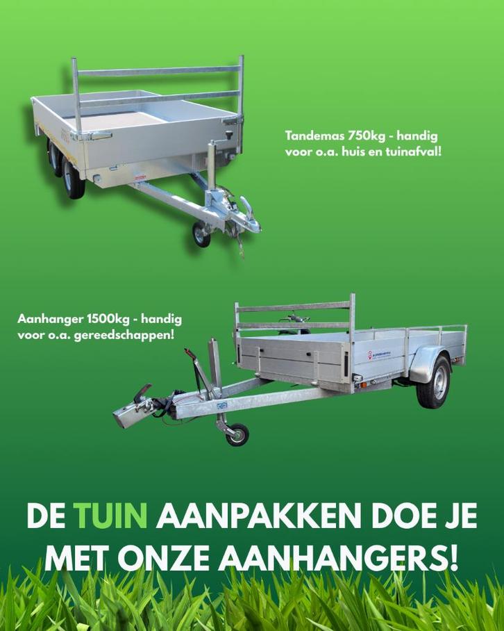 Diverse aanhangers te huur!, Diensten en Vakmensen, Verhuur | Auto en Motor, Aanhangwagen