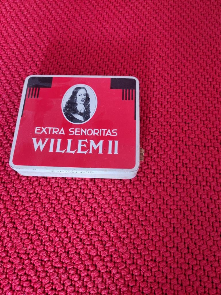 Willem II sigaren blikje, Verzamelen, Blikken, Ophalen of Verzenden