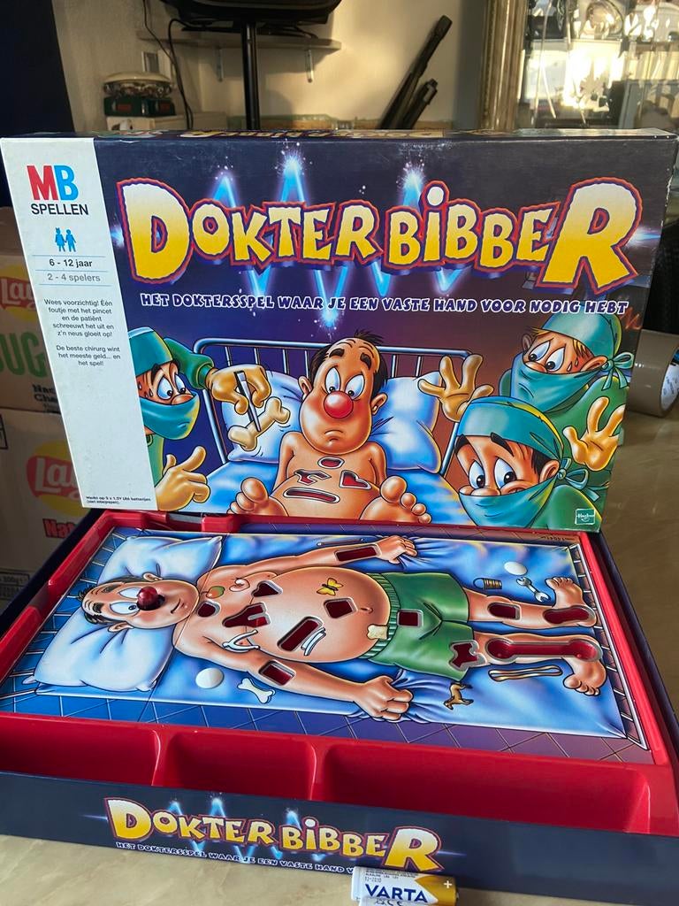 Dokter Bibber - Het klassieke operatiespel, Een of twee spelers, Ophalen of Verzenden, Zo goed als nieuw