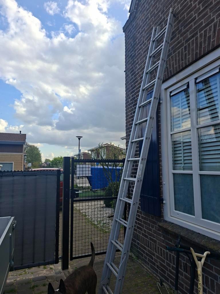 Aluminium ladder 2 x 4 meter, Ophalen