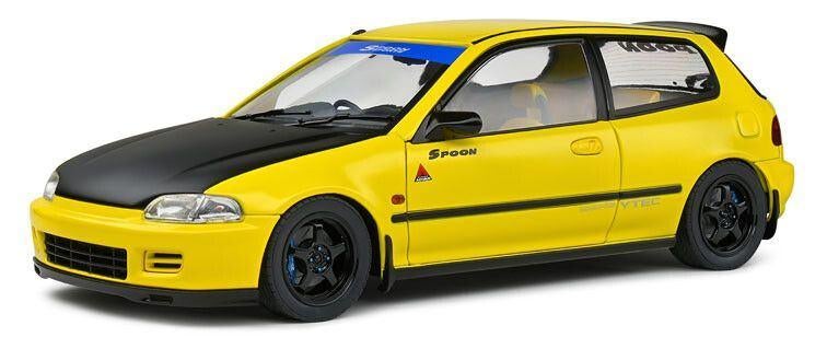 Honda Civic (EG6) '91 Spoon version, geel, Solido, Solido, Rue de L' Ecusson 2, 56120 Josselin France, Nieuw