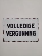 Volledige Vergunning reclamebord van metaal wandbord deco, Info@deconoord.nl, Deco Noord, Nieuw, Ophalen of Verzenden