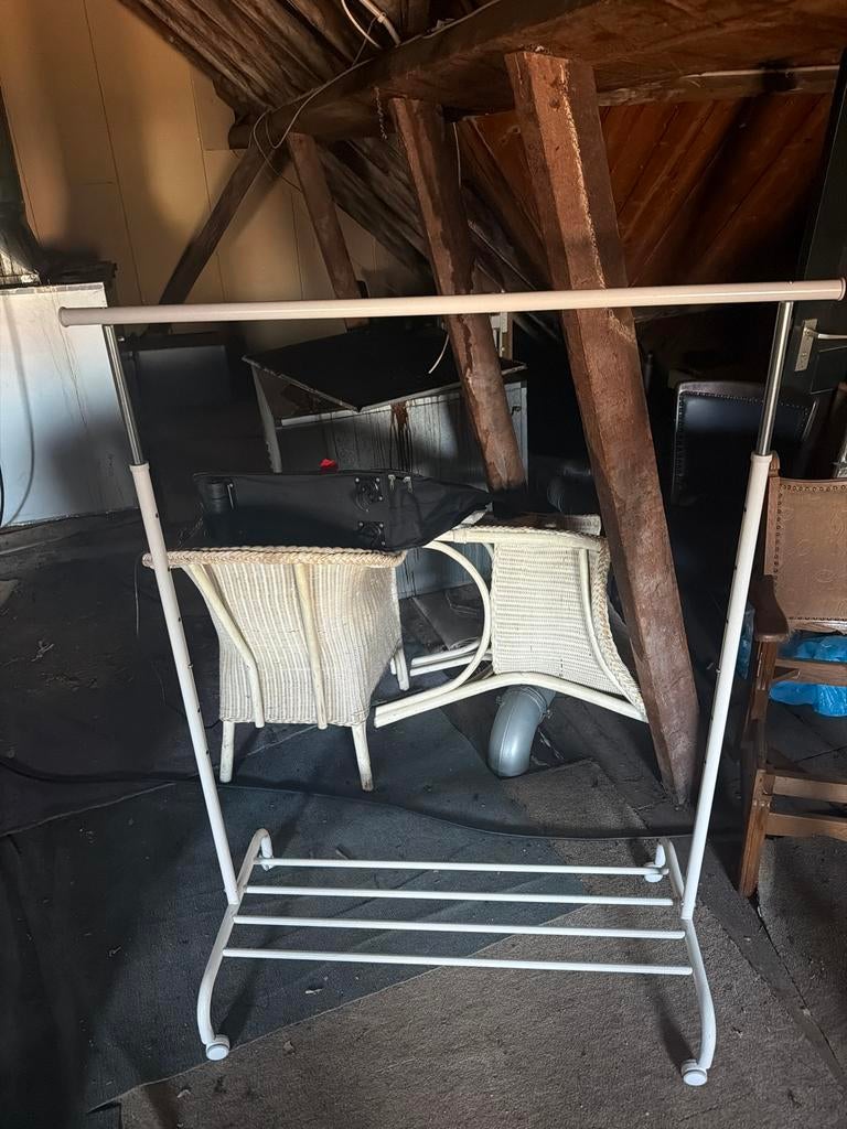 Verrijdbaar kledingrek wit, Ophalen of Verzenden, Met wielen, Gebruikt