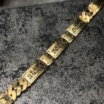 14 karaat gouden armband prachtig versace schakel, Ophalen of Verzenden, Nieuw, Goud