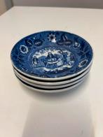 Vintage Societe Ceramique Teadrinker blauw schoteltje, Antiek en Kunst, Ophalen of Verzenden