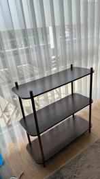 Action walnootbruin side table, Ophalen of Verzenden, Zo goed als nieuw, 25 tot 50 cm, Rechthoekig