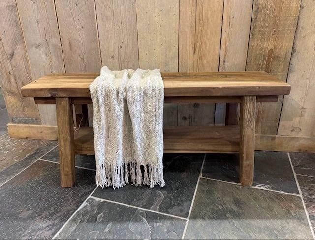 Leuk houten bankje 120 met onderblad, Ophalen, -, Minder dan 75 cm, -