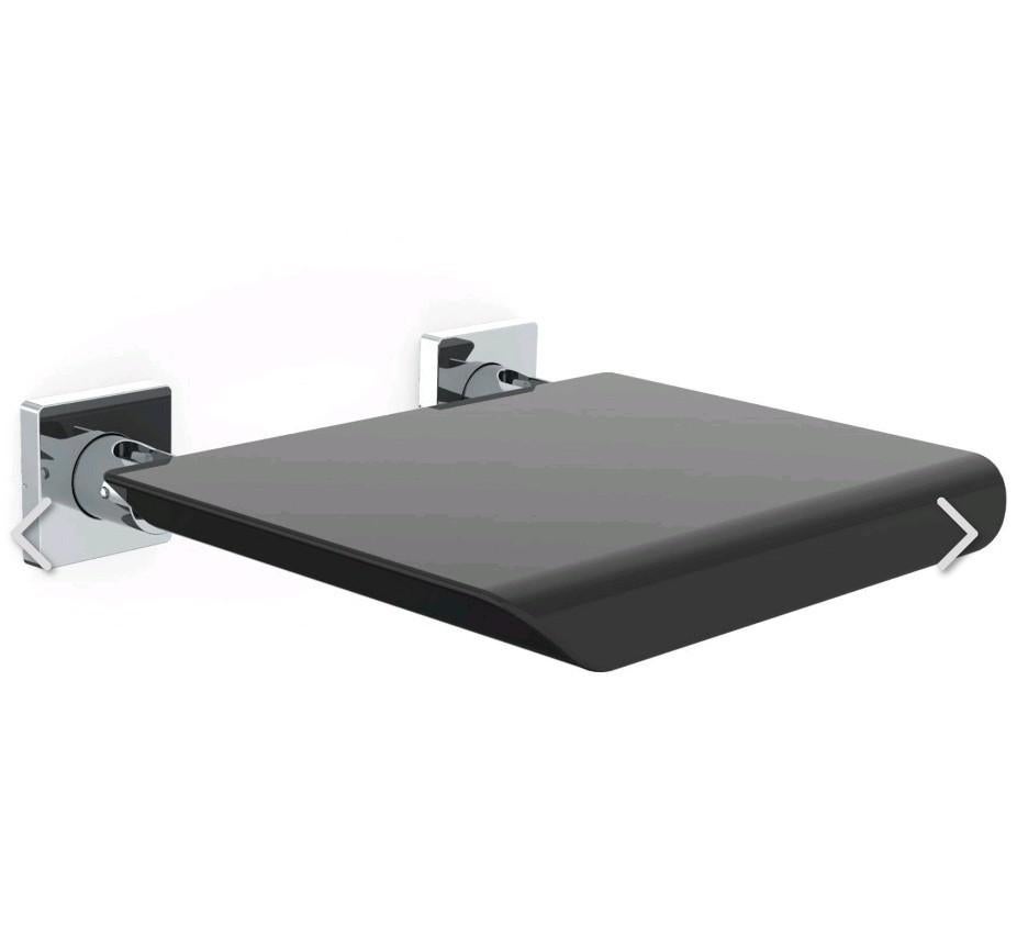 Emco System Douchezitting Opklapbaar Zwart/Chroom NIEUW, Ophalen of Verzenden, Nieuw, Zwart