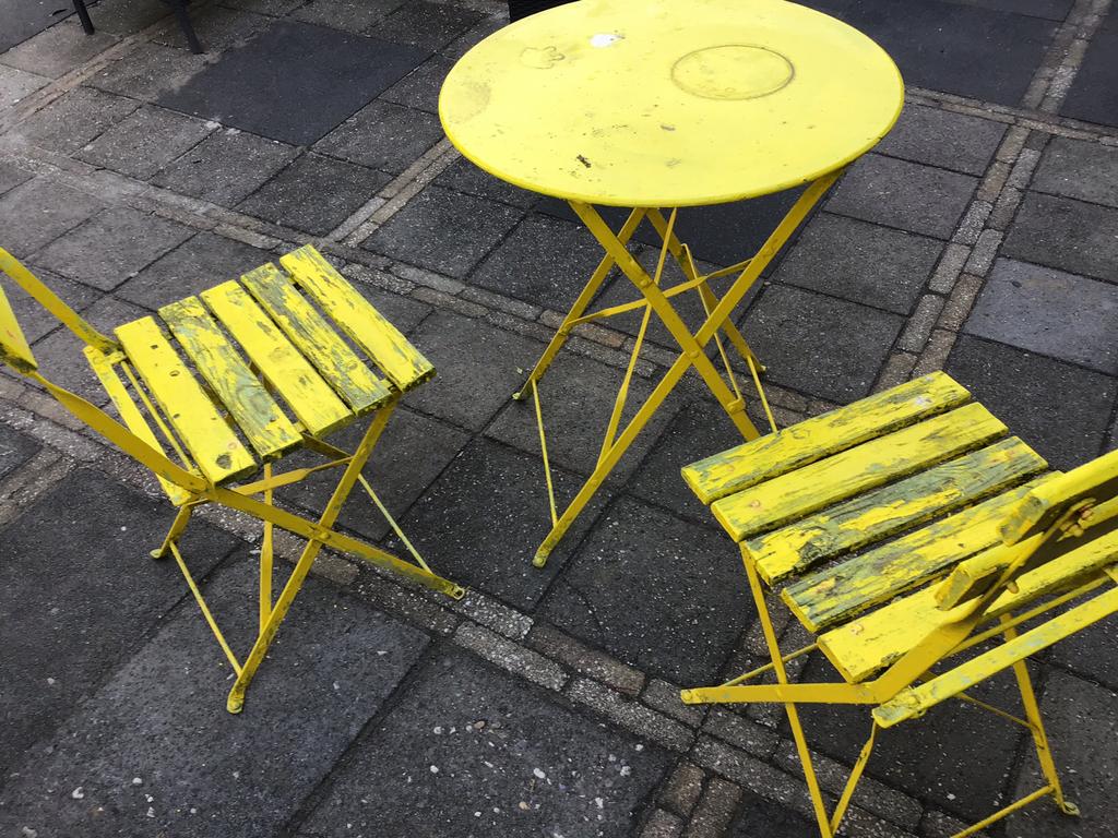 Tuinsetje ouderwets, Ophalen, Gebruikt, 2 zitplaatsen