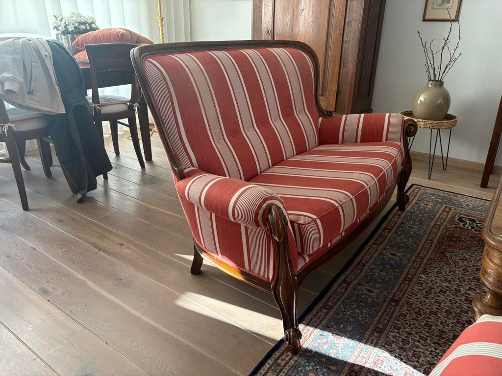 Prachtig antiek Biedermeier banstel!, Ophalen, Eenpersoons, Zo goed als nieuw, Minder dan 150 cm