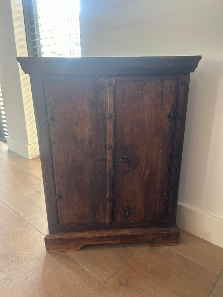 Oud eiken houten kastje landelijk, Ophalen of Verzenden