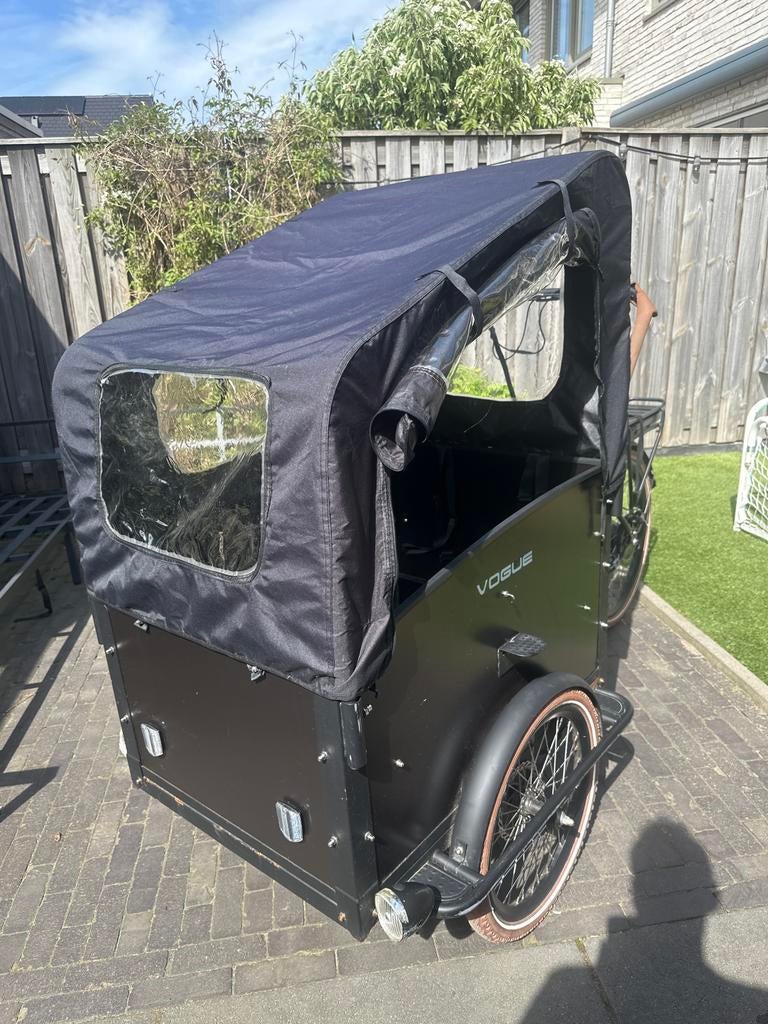 Bakfiets Vogue E-Bike Special met huif, Fietsen en Brommers, Fietsen | Bakfietsen, 4 kinderen of meer, Gebruikt, Elektrisch, Ophalen