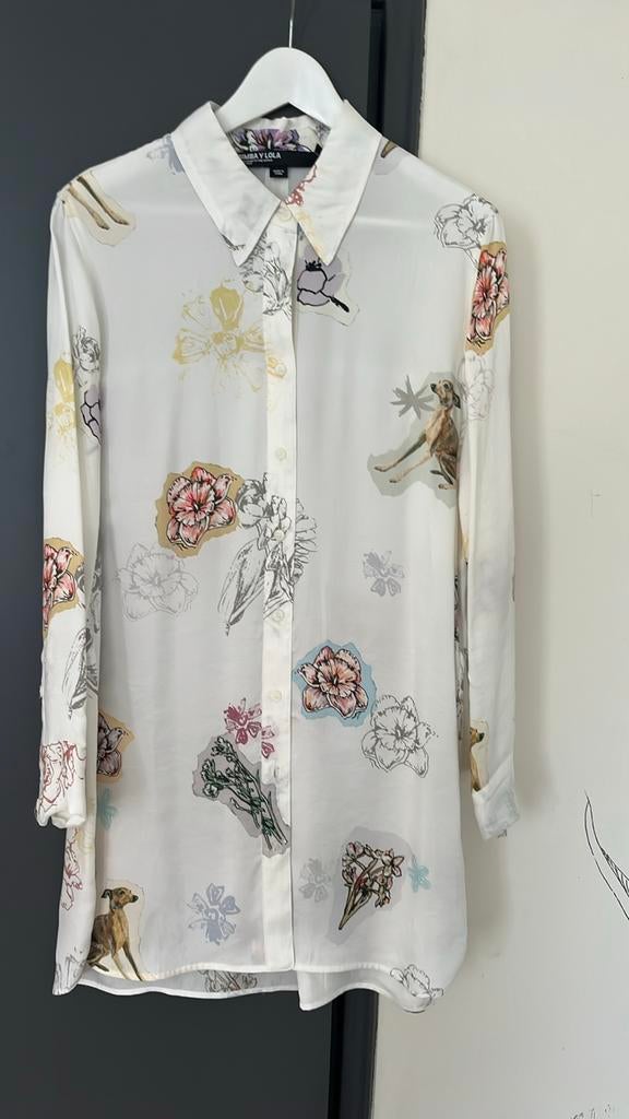 Bimba Y Lola tuniek blouse M, Kleding | Dames, Blouses en Tunieken, Ophalen of Verzenden, Gedragen, Maat 38/40 (M), Wit