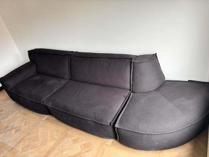 Modulaire bank Goossens, Huis en Inrichting, Banken | Bankstellen, Gebruikt, Hoekbank, Vierpersoons of meer, 250 tot 300 cm, 75 tot 100 cm