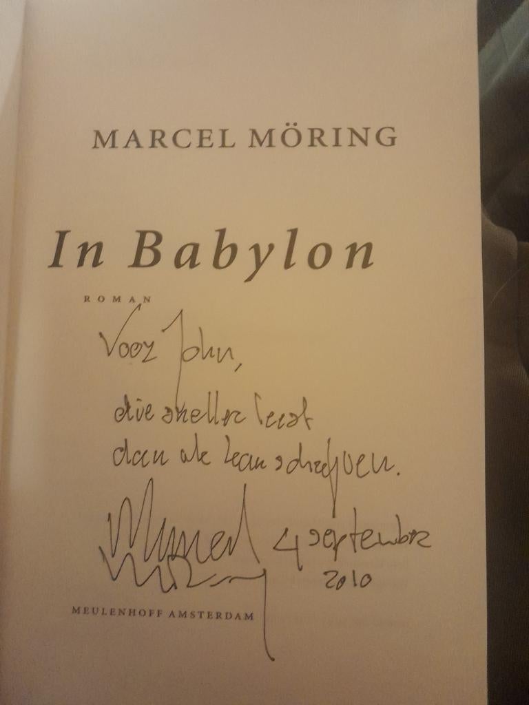 Marcel Möring - In Babylon (gesigneerd met tekst), Ophalen of Verzenden, Marcel Möring