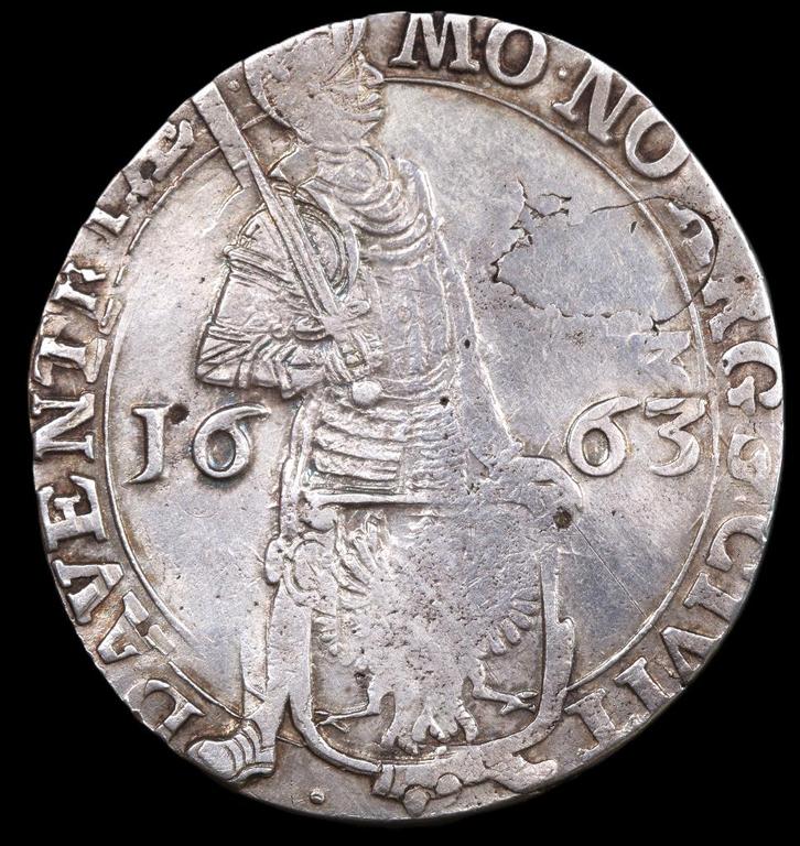 Deventer. Zilveren dukaat 1663. Zfr., Postzegels en Munten, Munten | Nederland, Losse munt, Overige waardes, Vóór koninkrijk, Zilver