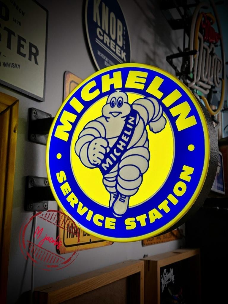 Michelin Service Station lichtbak, Ophalen of Verzenden, Nieuw, Lichtbak of (neon) lamp