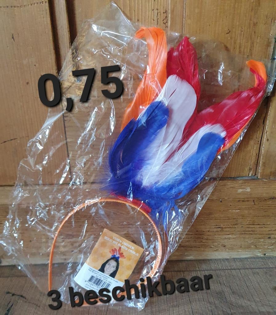 Haarband diadeem Koningsdag voetbal, Ophalen, Versiering
