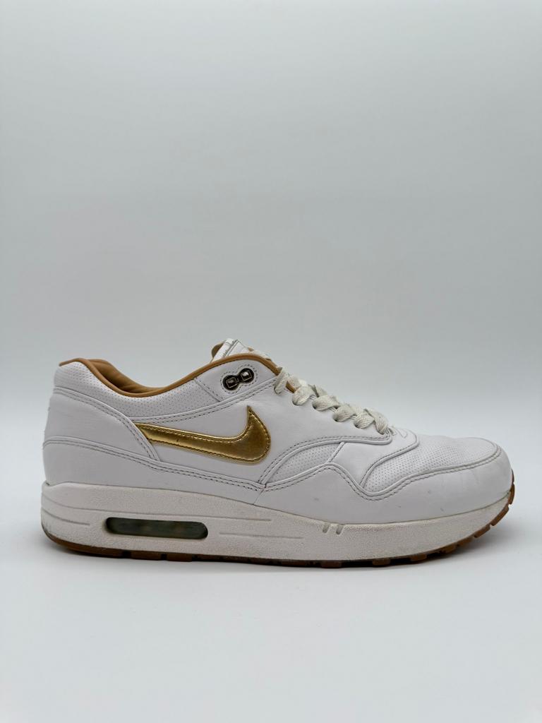 Nike Air Max 1 FB Woven White Metallic Gold - Maat 45, ., Wit, Ophalen of Verzenden, Sneakers of Gympen