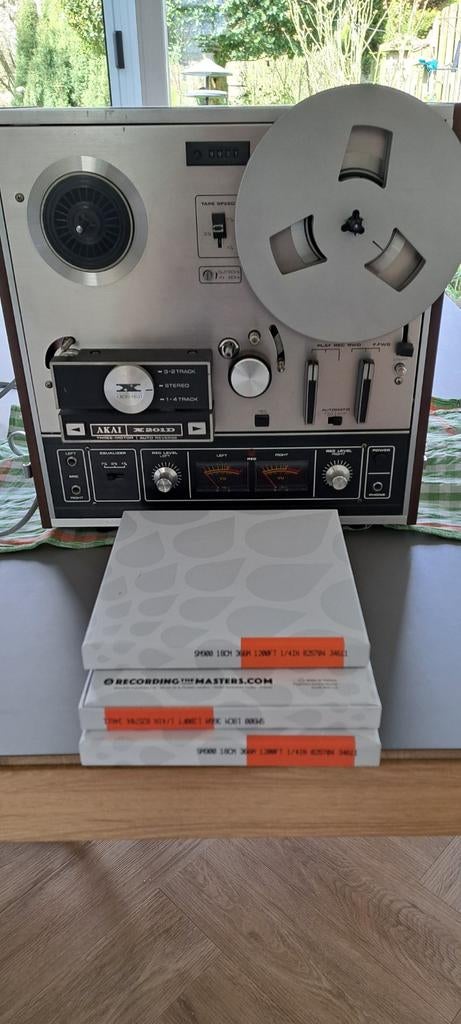 Akai X-201D tape deck, Ophalen, Bandrecorder, Met banden