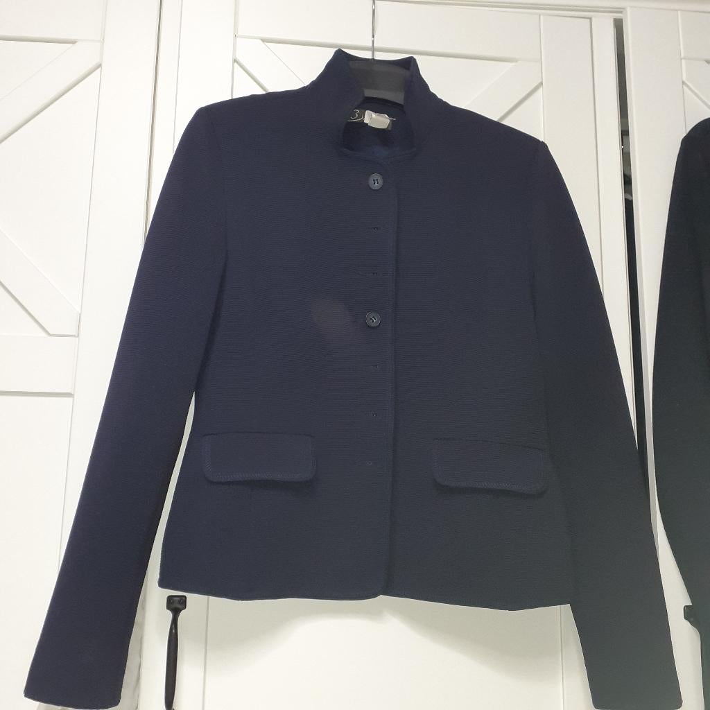 Blazer dames, merk Bthree, maat 38, Kleding | Dames, Jasjes, Kostuums en Pakken, Blauw, Zo goed als nieuw, Jasje, Ophalen
