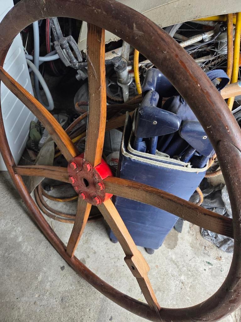 Houten stuurrad 100 cm met asmaat 3 cm, Watersport en Boten, Ophalen of Verzenden, Gebruikt, Overige typen