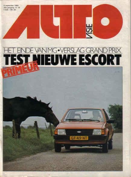 Autovisie 18 1980 : Ford Escort 1.3L - BMW 316 - Formule 1, Ophalen of Verzenden, Gelezen, Algemeen
