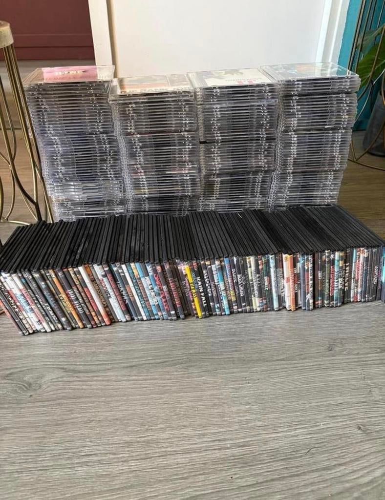Grote collectie: 348 dvd's en 150 cd's, Alle leeftijden, Ophalen, Gebruikt