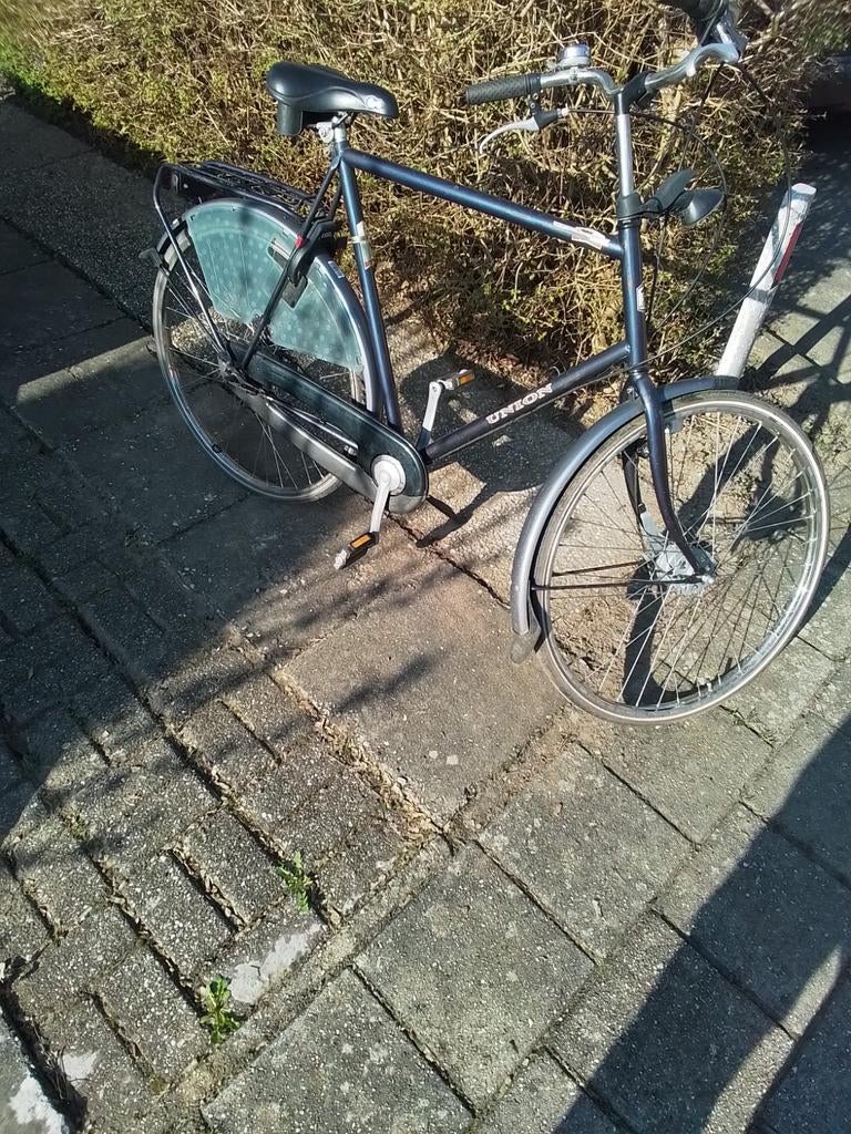 Union herenfiets, Fietsen en Brommers, Fietsen | Heren | Herenfietsen, Gebruikt, Versnellingen, 65 cm of meer, Trommelrem