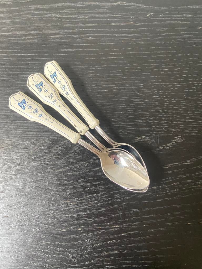 3 dessert/koffie lepeltjes, Antiek en Kunst, Ophalen of Verzenden