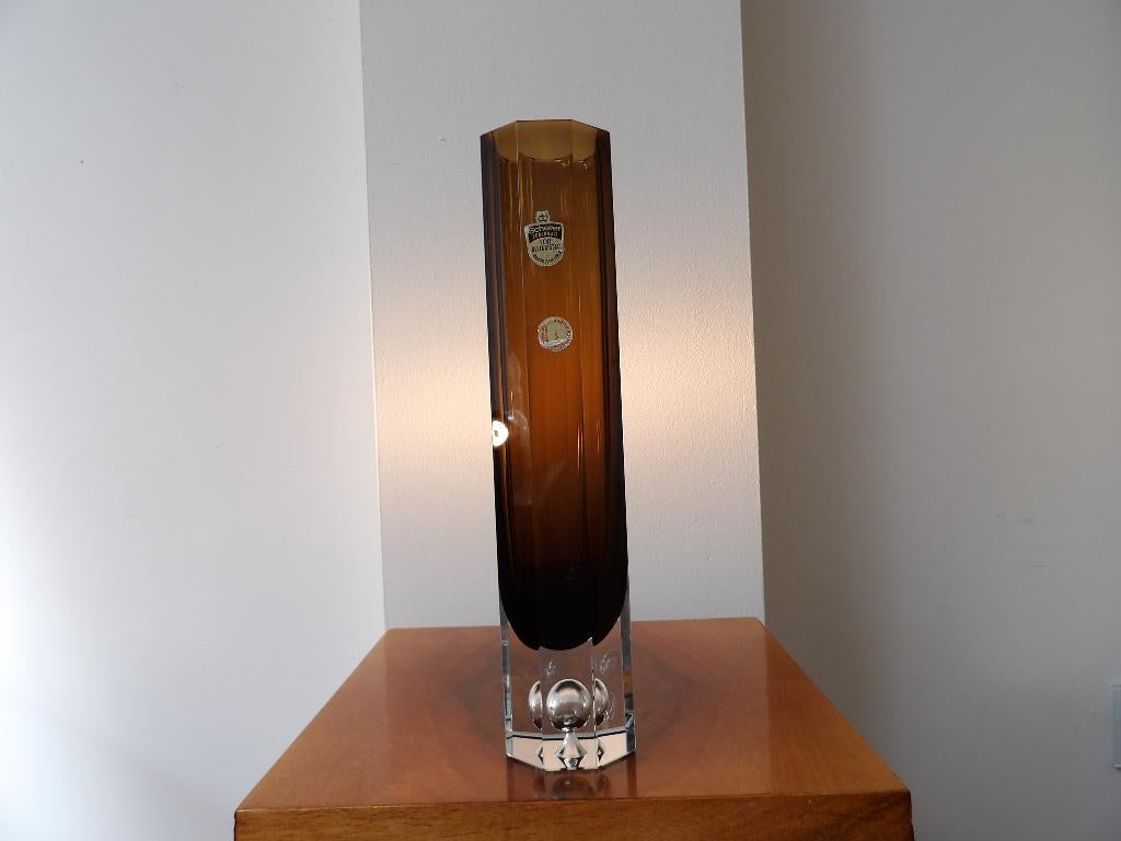 Scherer Sixties design Vaas, kristal/Fumee