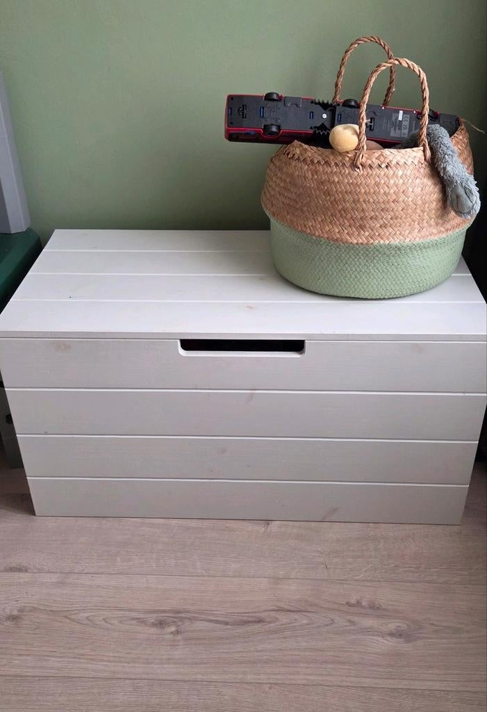 Woood grenen opbergkist Keet - wit, Huis en Inrichting, Woonaccessoires | Kisten, Ophalen, Gebruikt, Minder dan 50 cm