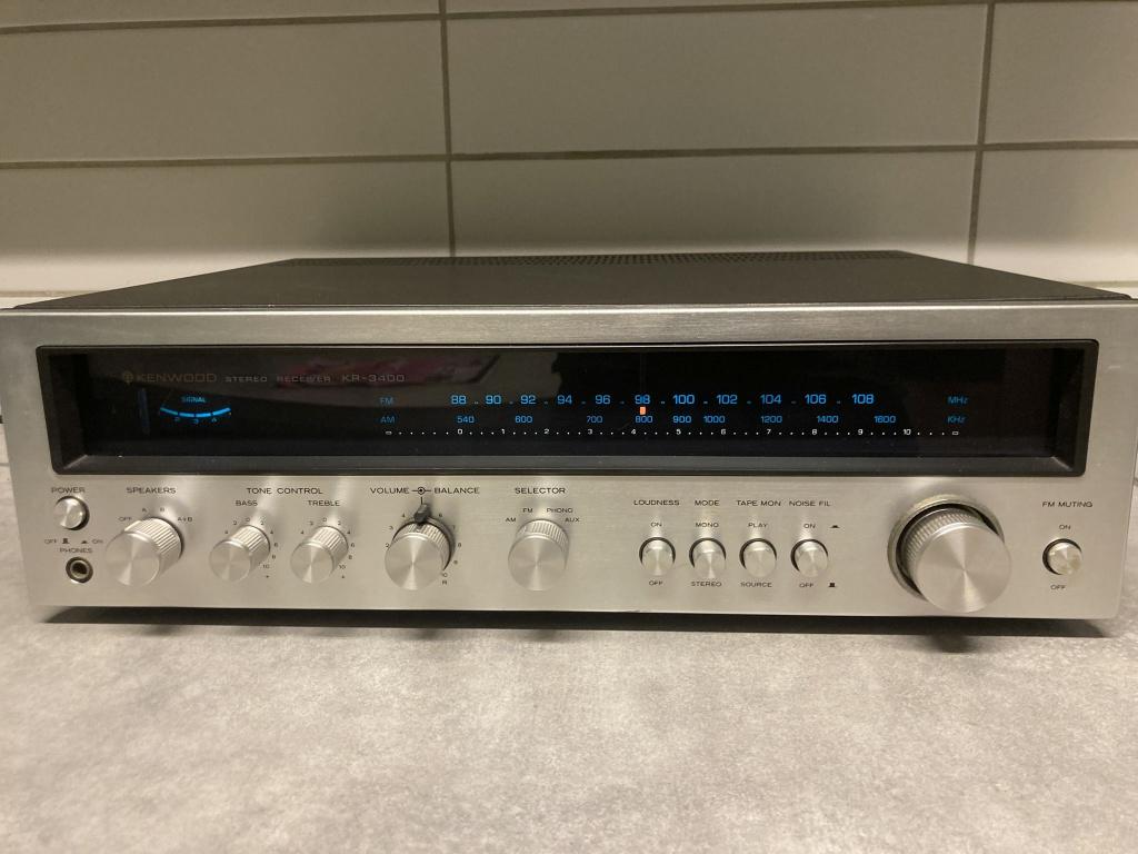 Vintage jaren 70 Kenwood KR-3400 receiver, Overige merken, Gebruikt, Ophalen of Verzenden, Minder dan 60 watt