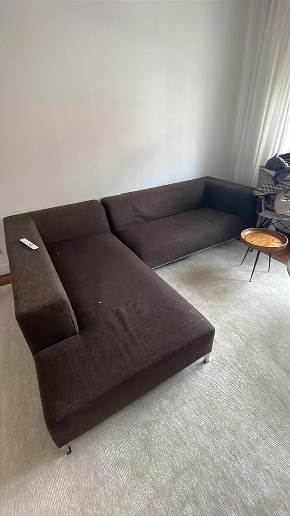 Comfortabele bruine hoekbank - perfect voor ontspanning, Ophalen, 250 tot 300 cm, Gebruikt, Hoekbank