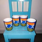 Peijnenburg bekers blauw 4 stuks, Ophalen, Glas of Glazen, Gebruikt, Overige stijlen