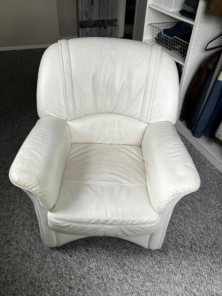 Leren stoel, Ophalen, Gebruikt, 50 tot 75 cm, Leer