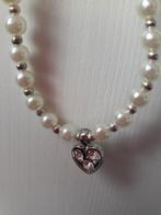 leuke bruidsketting, met diamant hartje. ivoor kleurig, Overige kleuren, Ophalen of Verzenden, Accessoires, Onbekend