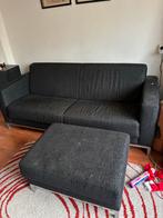 Zwarte Montel bank met hocker, Ophalen, Gebruikt, Stof