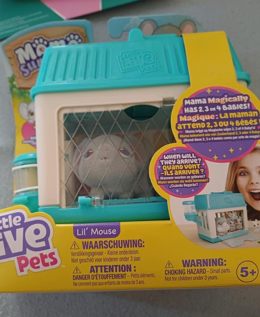 Little Live Pets Lil' Mouse - Mama met baby's, Ophalen of Verzenden, Nieuw, Jongen of Meisje