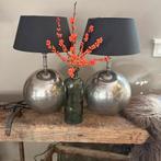 Roestvrijstalen bollampen met zwarte kap, Ophalen, Gebruikt, Metaal, Minder dan 50 cm