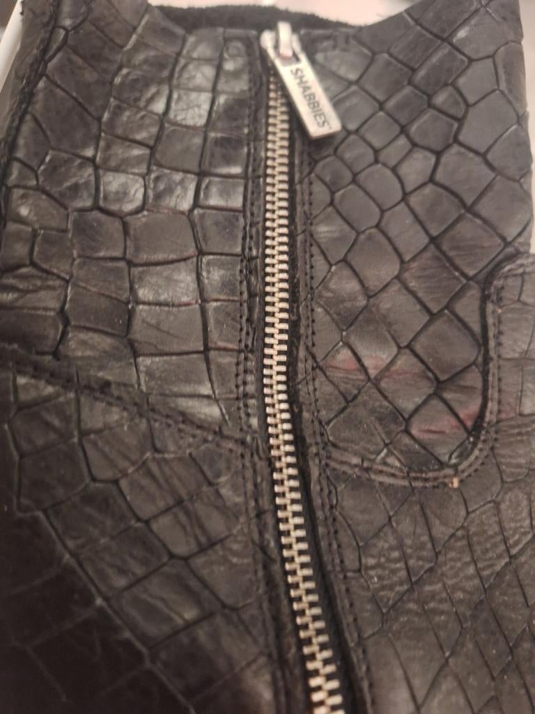 Shabbies croco enkellaarsjes maat 41, Kleding | Dames, Schoenen, Shabbies Amsterdam, Zwart, Lage of Enkellaarzen, Ophalen of Verzenden