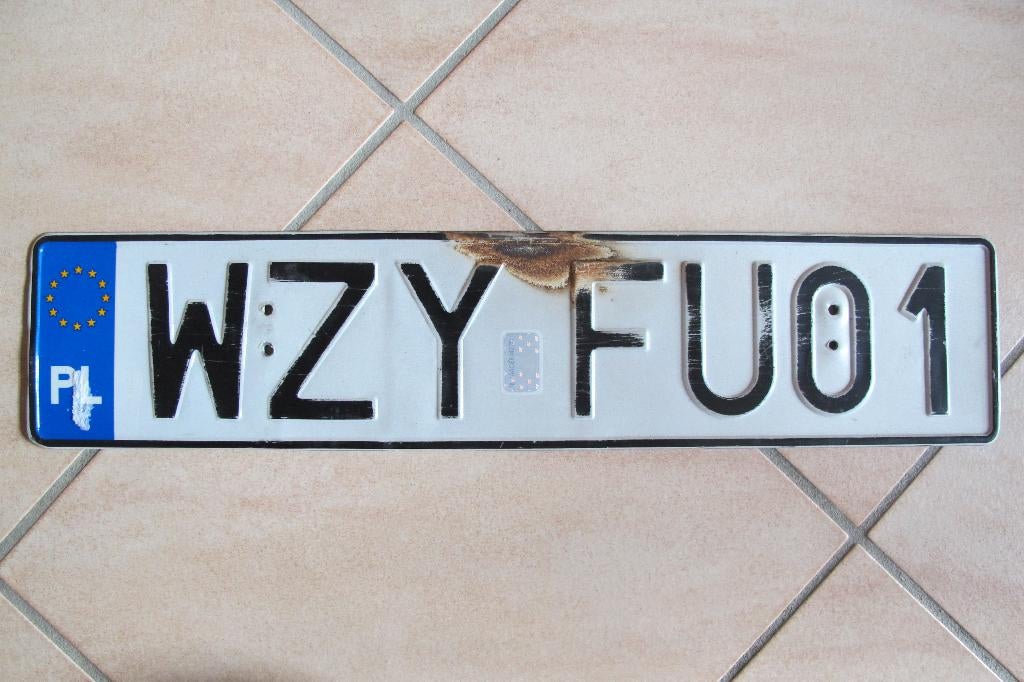 oude Poolse kentekenplaat, Ophalen of Verzenden, Gebruikt