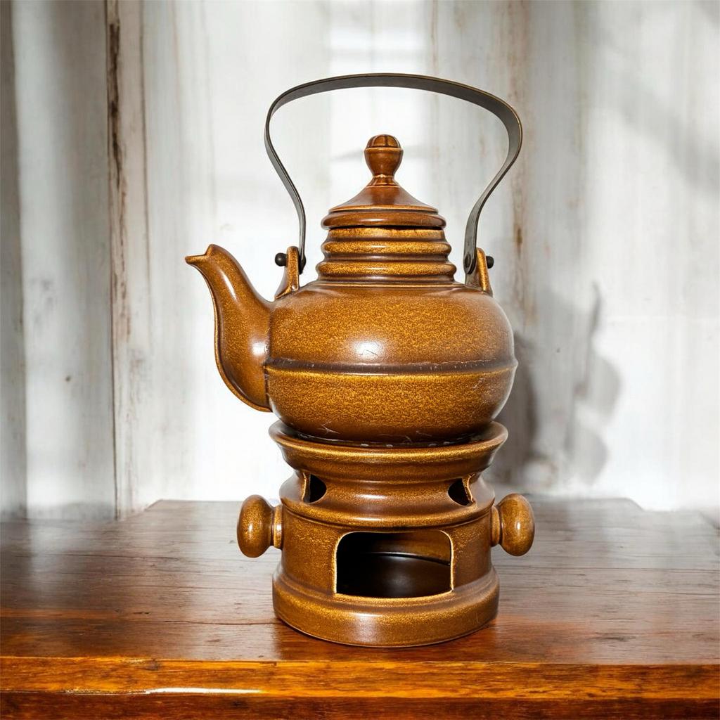 Vintage theepot met theelichthouder - Staffel Stoneware, Verzenden