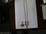 Zilveren ketting en een zilveren hanger met steentjes., Met hanger, Gebruikt, Ophalen of Verzenden, Zilver